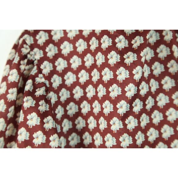 Vintage Medium Top 70s Hippy Print Officecore Western Floral Prairie Hippy Boho - Picture 5 of 10